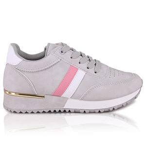 Ladies' Balance Stripe Sneakers - Grey