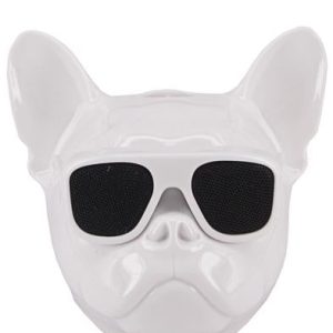 Mini Dog Head Bluetooth Speaker - White