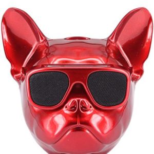 Mini Dog Head Bluetooth Speaker - Red