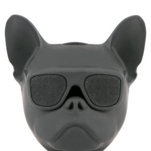 Mini Dog Head Bluetooth Speaker - Black