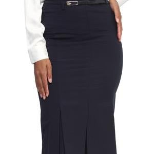 Flared Pencil Skirt - Navy