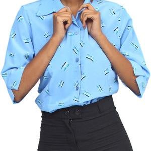 3/4 Sleeve Blouse - Blue