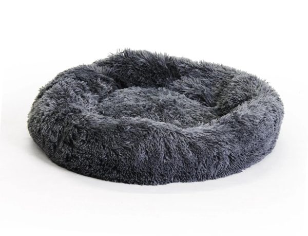 Plush Pet Bed 80cm - Grey