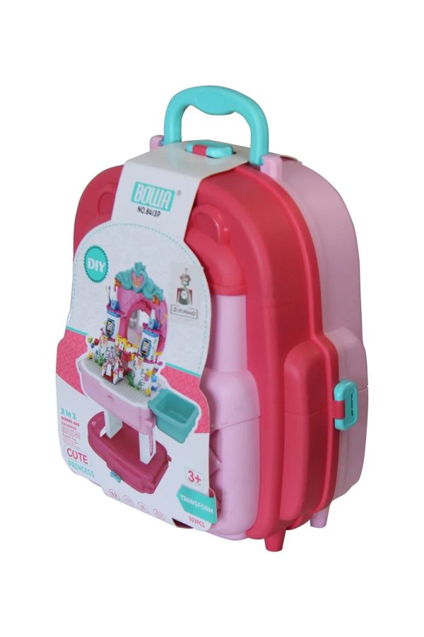 Princess Castle Building Block Schoolbag 290pc - 4aKid