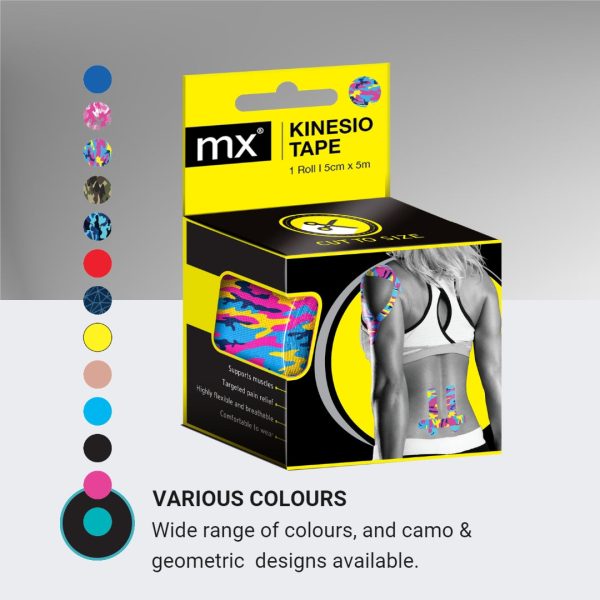 mx Kinesio Tape - Camo Multi 5cm x 5m X2