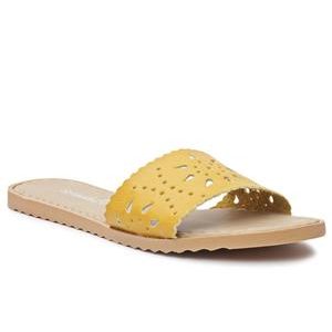 Lazer Cut Sandals - Mustard