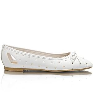 Lazer Cut Pumps - White