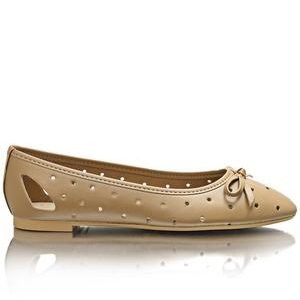 Lazer Cut Pumps - Taupe