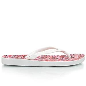 Paisley Print Jelly Sandals - White