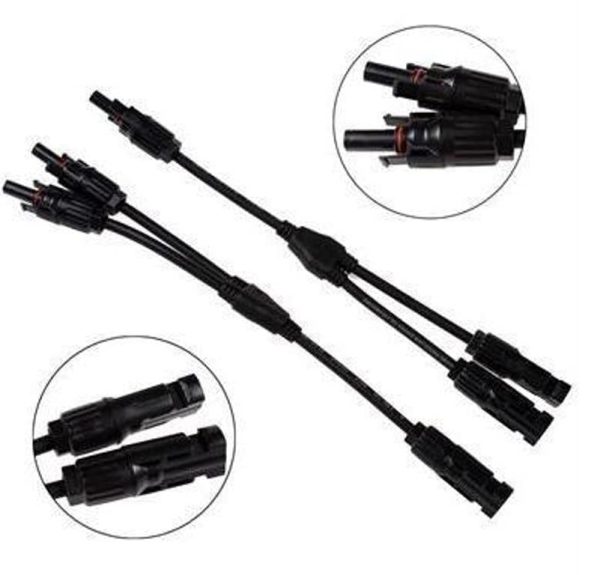 Solarix MC4 Y Connector 2 Way To 1 Way Solar Panel Combiner Cable Set - Image 3