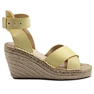 Leather Wedge - Yellow