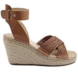 Leather Wedge - Brown