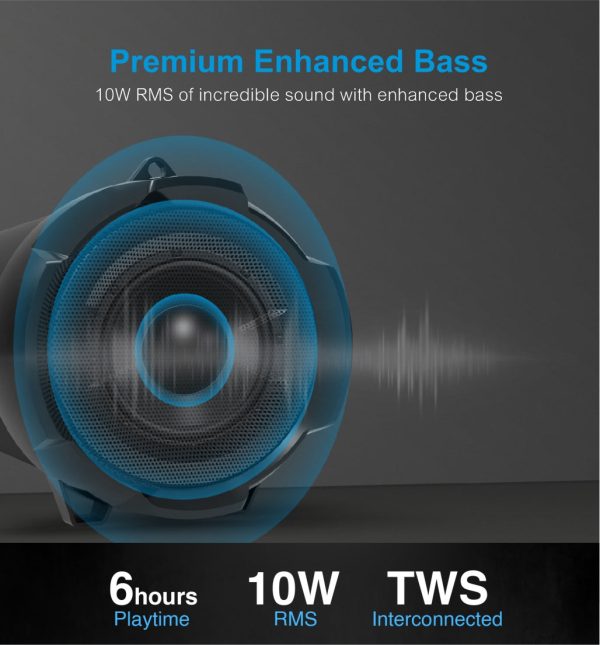 ST330 TWS True Wireless Round Barrel Speaker - Image 4