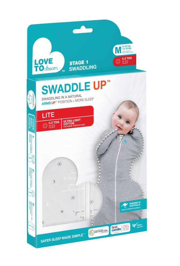 SWADDLE UP LITE - GREY (YOU ARE MY) SMALL - MEDIUM - Image 6