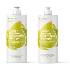 SoPure Wash & Shine Automatic Dish Gel 500ml (2 PACK) - 4aKid