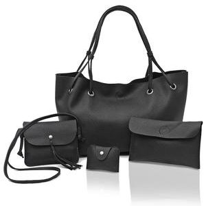 4 Piece Shopper Bag Set - Black