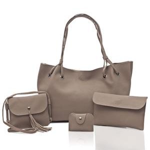 4 Piece Shopper Bag Set - Taupe