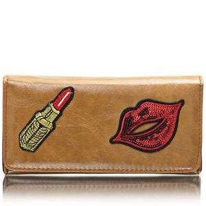 Embroided Wallet - Camel