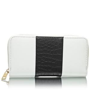 Croc Embossed Wallet - Black