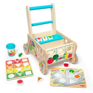 Melissa & Doug Wooden Shape Sorting Grocery Cart (Pre-Order)