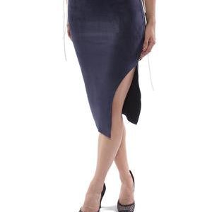 Suede Skirt - Navy