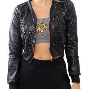 Sequins Jacket - Black