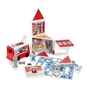 Melissa & Doug Magnetivityâ„¢ Magnetic Building Playset - Fire Station (Pre-Order)