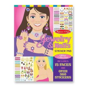 Melissa & Doug Sticker Pad - Jewellery & Nails Glitter (Pre-Order)