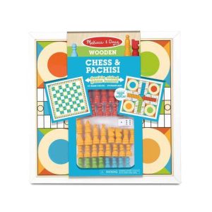 Melissa & Doug Wooden Chess & Pachisi (Ludo) Board Game (Pre-Order)