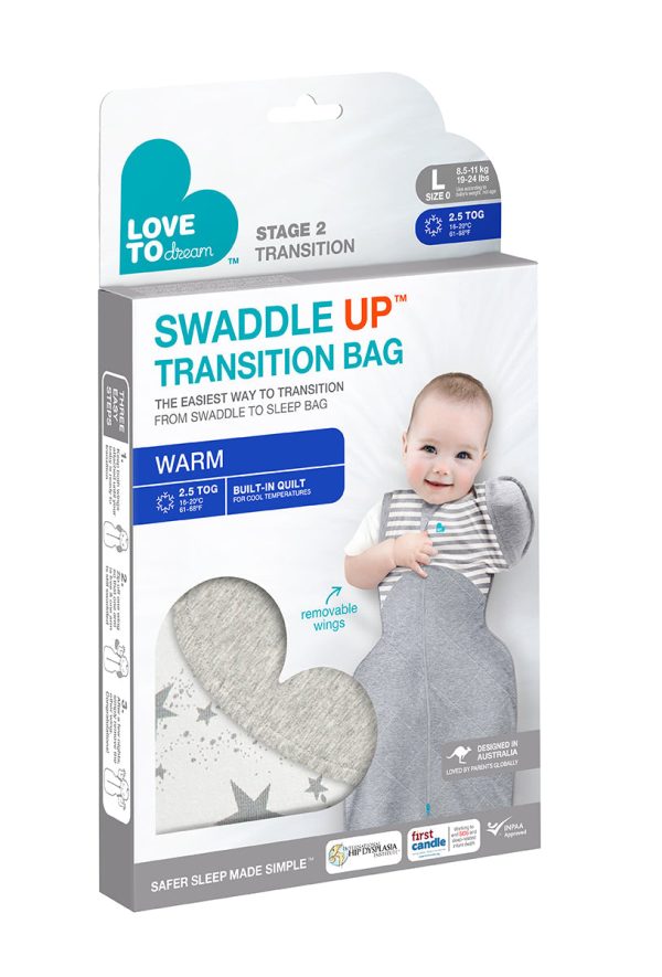 SWADDLE UP WINTER WARM TRANSITION BAG WHITE (DREAMER) - L (8.5-11 KG) - Image 4